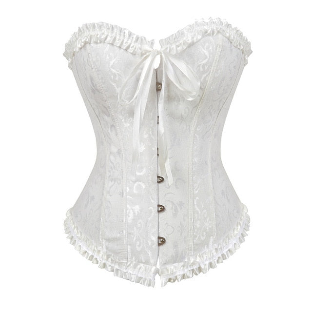 Victorian Overbust Floral Fashion Lace Corset