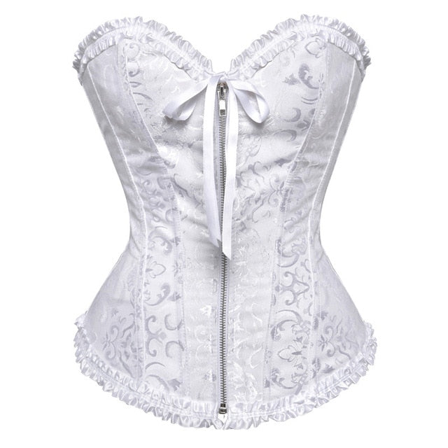 Victorian Overbust Floral Fashion Lace Corset