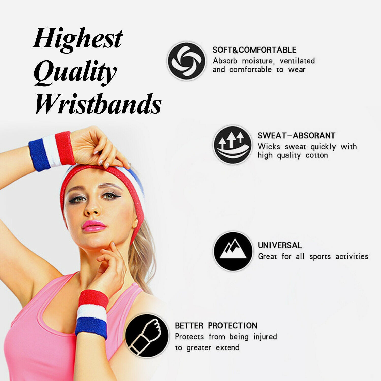 Fitness Sport Workout Wristbands