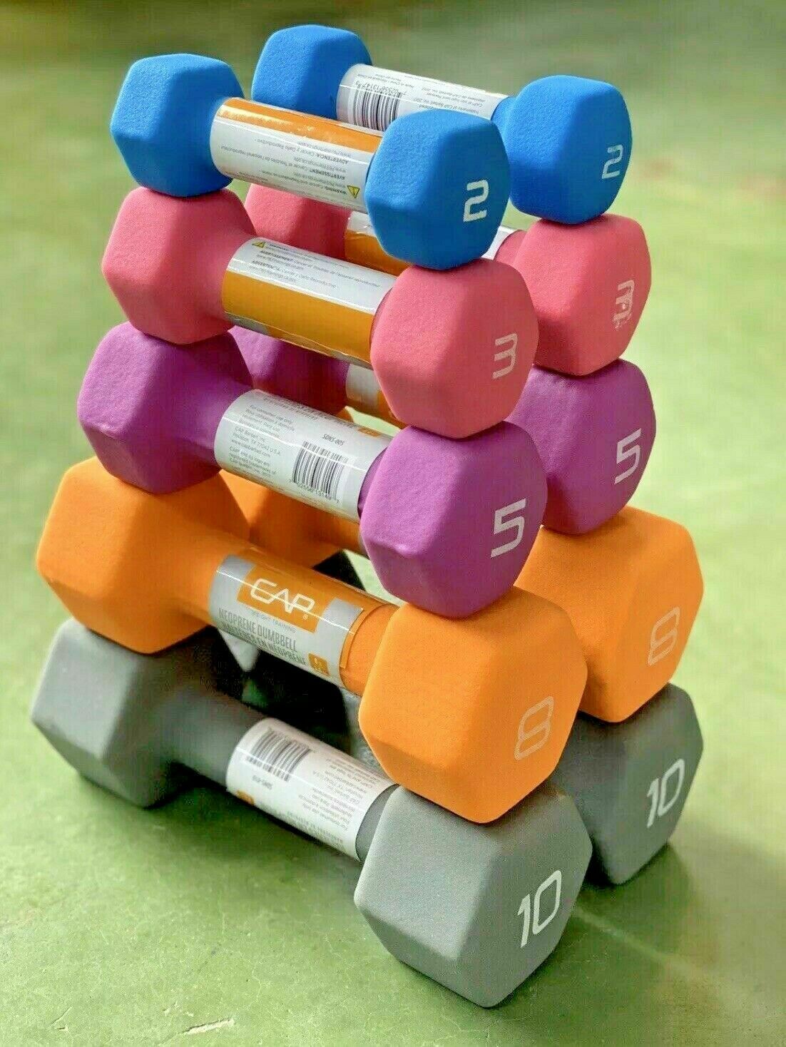 Cap Hex Neoprene Dumbbells Weights