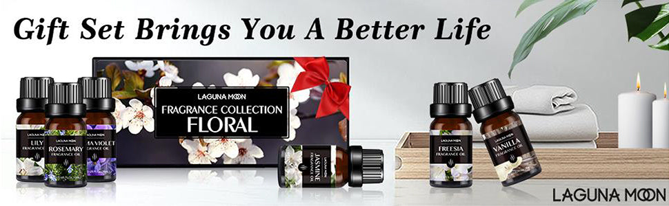 Floral Gift Set of 6/10ml Premium Grade Fragrance Oils - Scented Oil –  Eternal Essence Oils