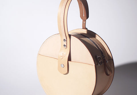 Leather circle bag