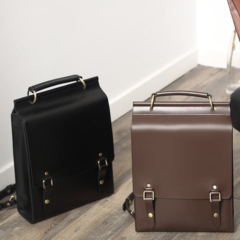 WOMEN'S LEATHER SATCHEL BACKPACK