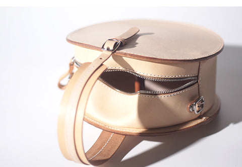 Leather circle bag