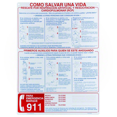 Poolmaster Saving A Life Sign 40380 - Spanish