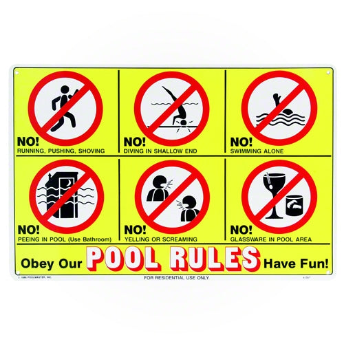 Poolmaster Pool Rules Sign 41357