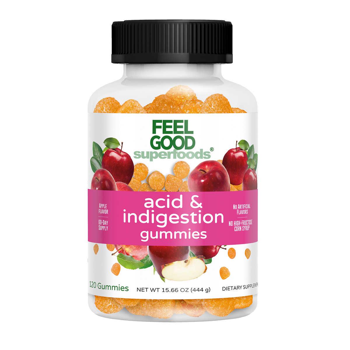 Feel Good Acid and Indigestion Gummies, 120-count