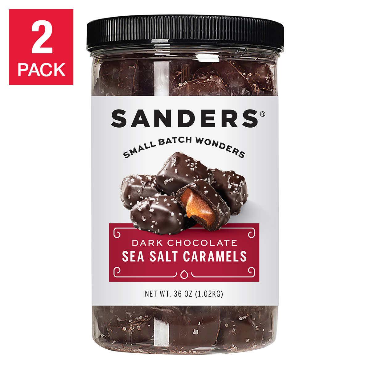 Sanders Dark Chocolate Sea Salt Caramels 36 oz., 2-pack