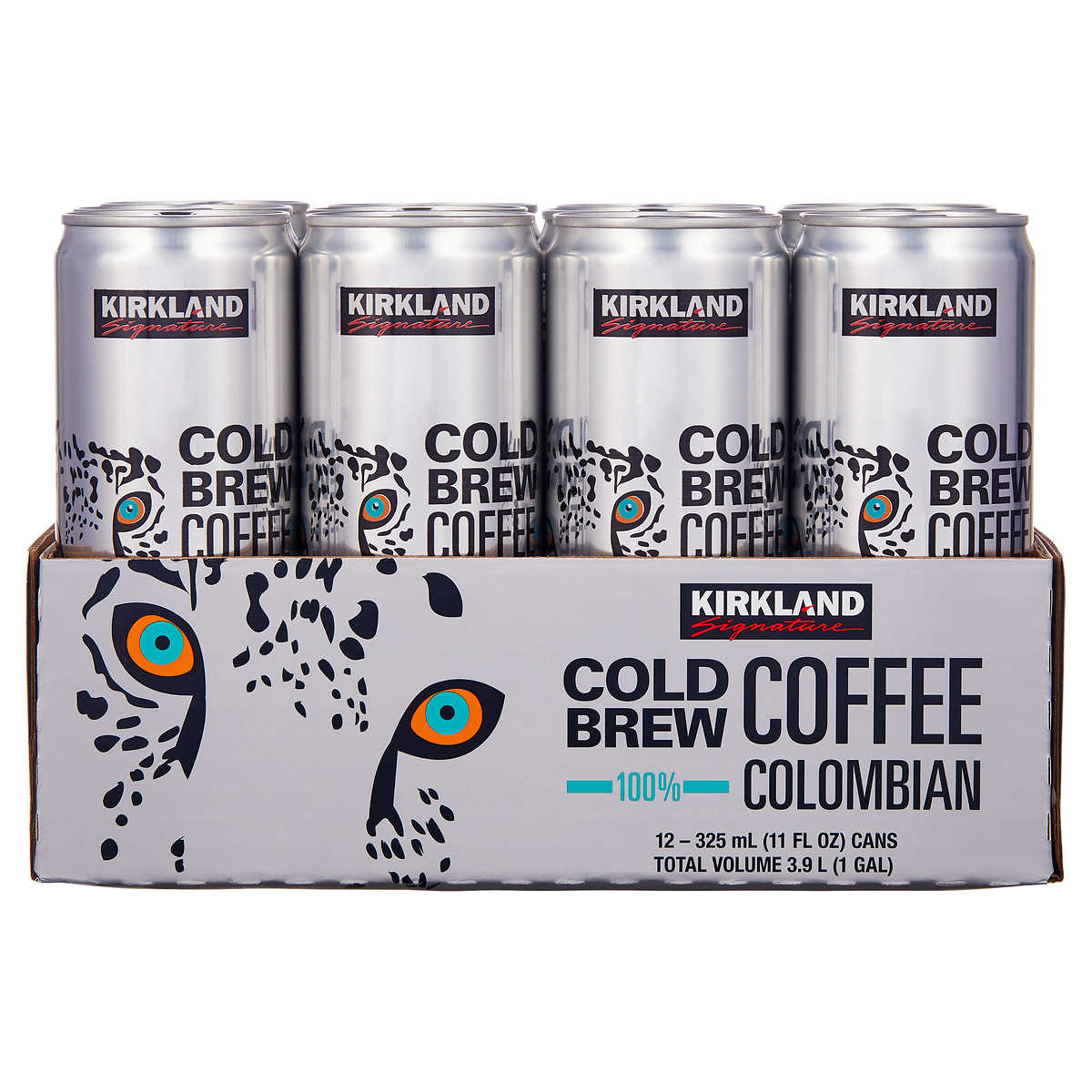 Kirkland Signature Colombian Cold Brew Coffee, 11 fl oz, 12-count