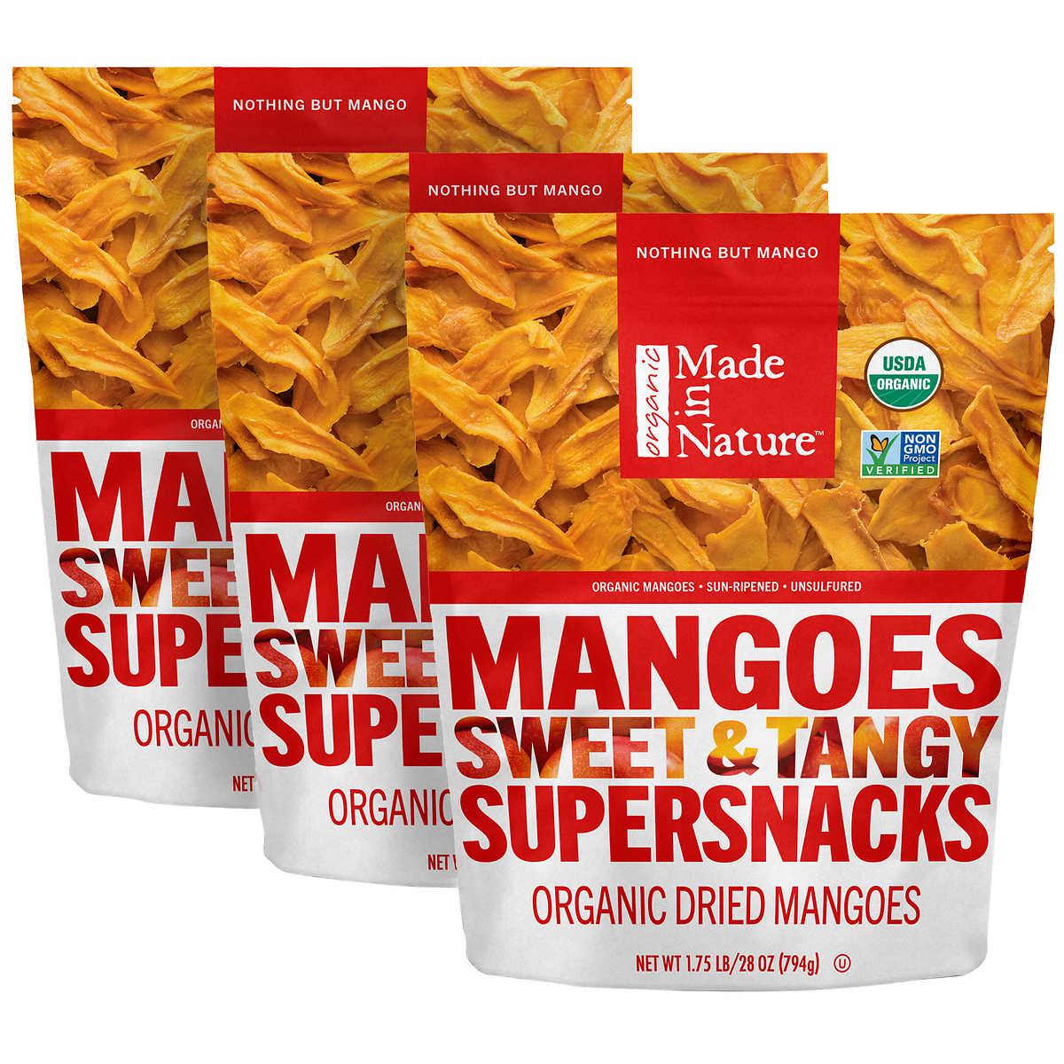 Made in Nature USDA Organic Dried Mangos 28 oz 3-pack