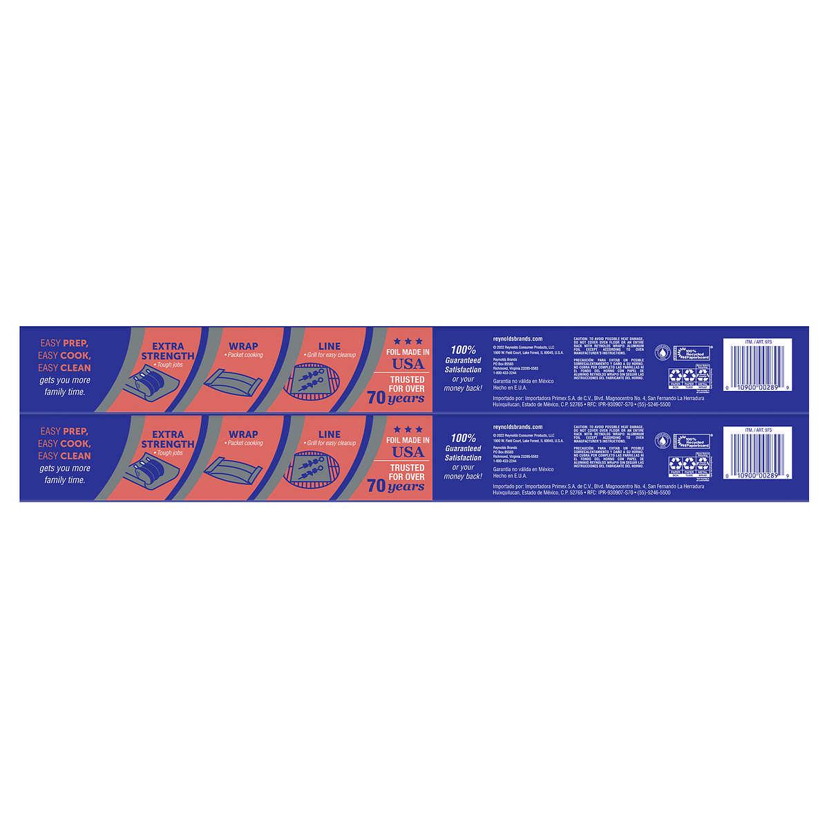 Reynolds Wrap Heavy Duty Aluminum Foil, 18 in x 33.33 yds, 2-count