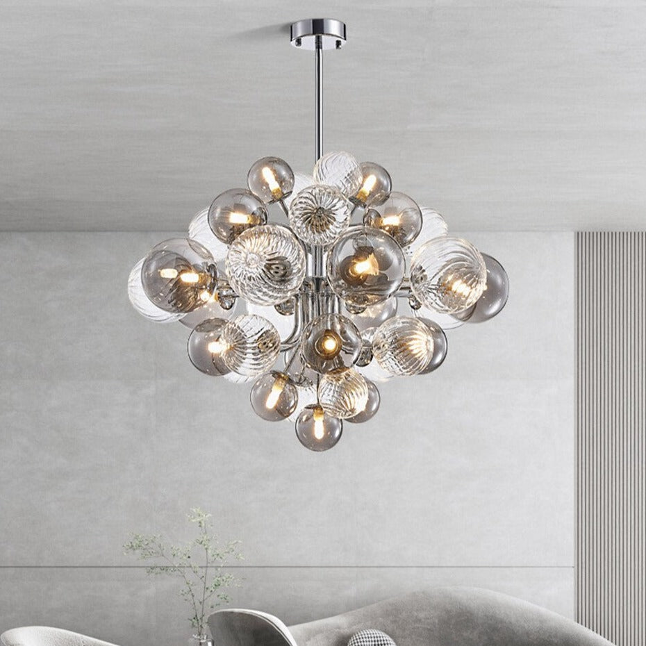 18-Light Glass Modern Chandelier