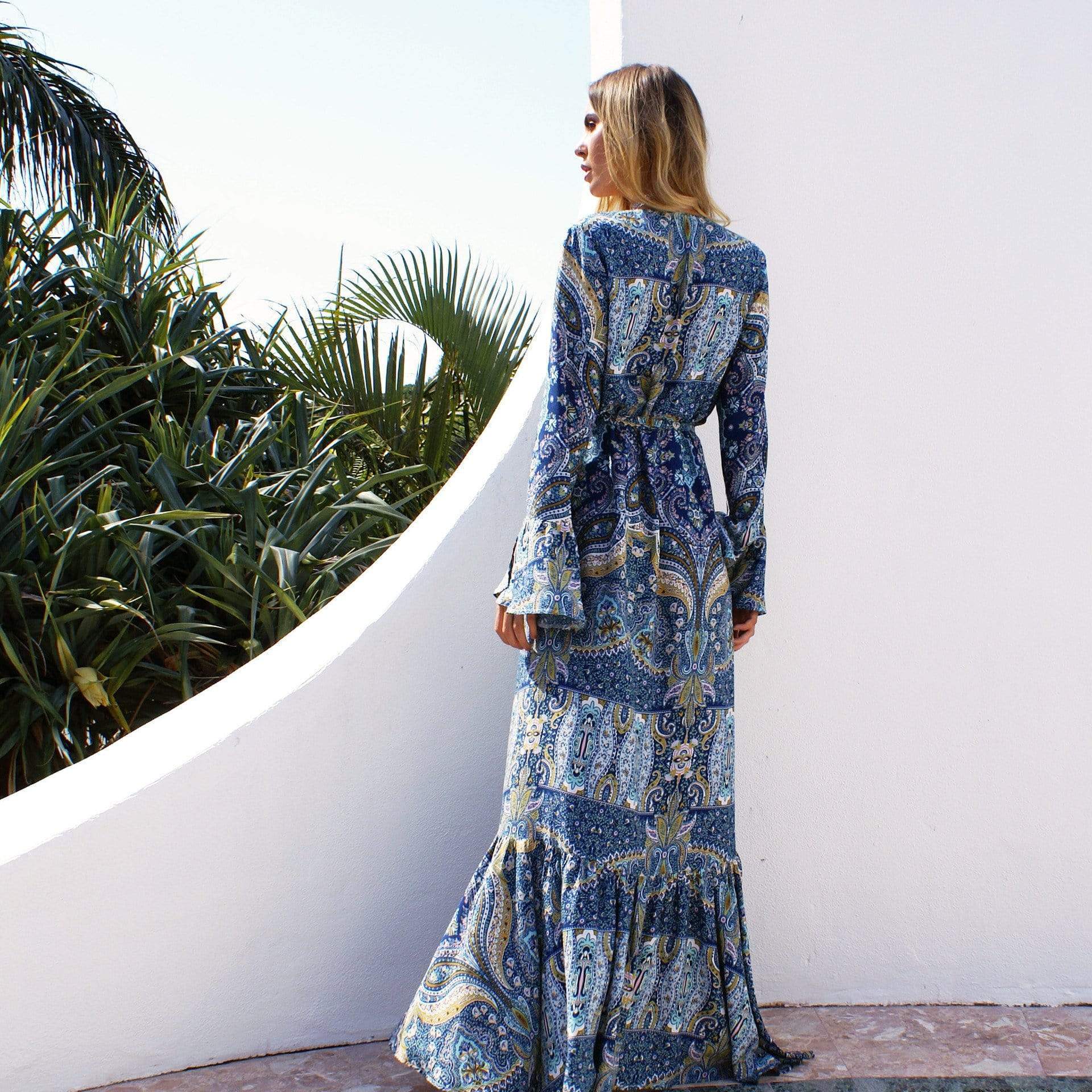 Boho Wrap Maxi Dress