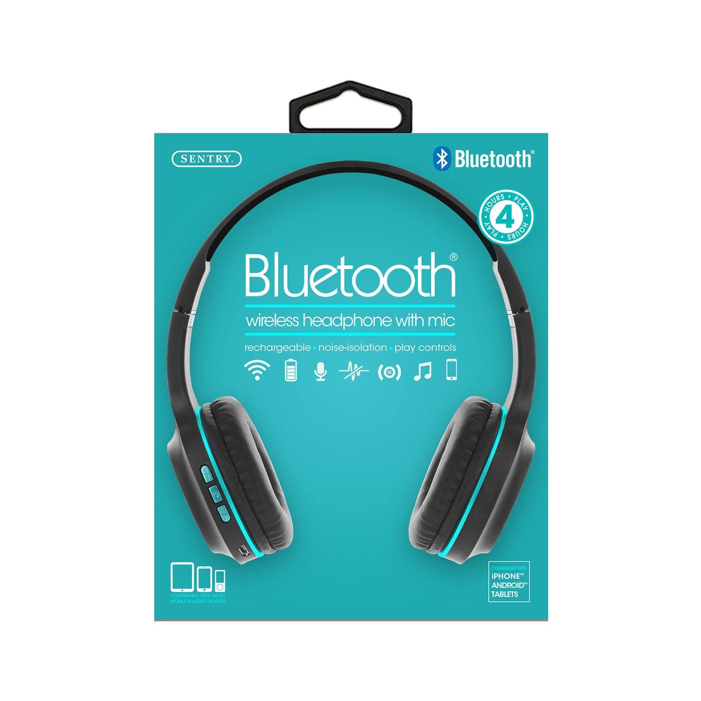 SENTRY 
Industries BT105: Bluetooth Wireless Headphone With Mic Green