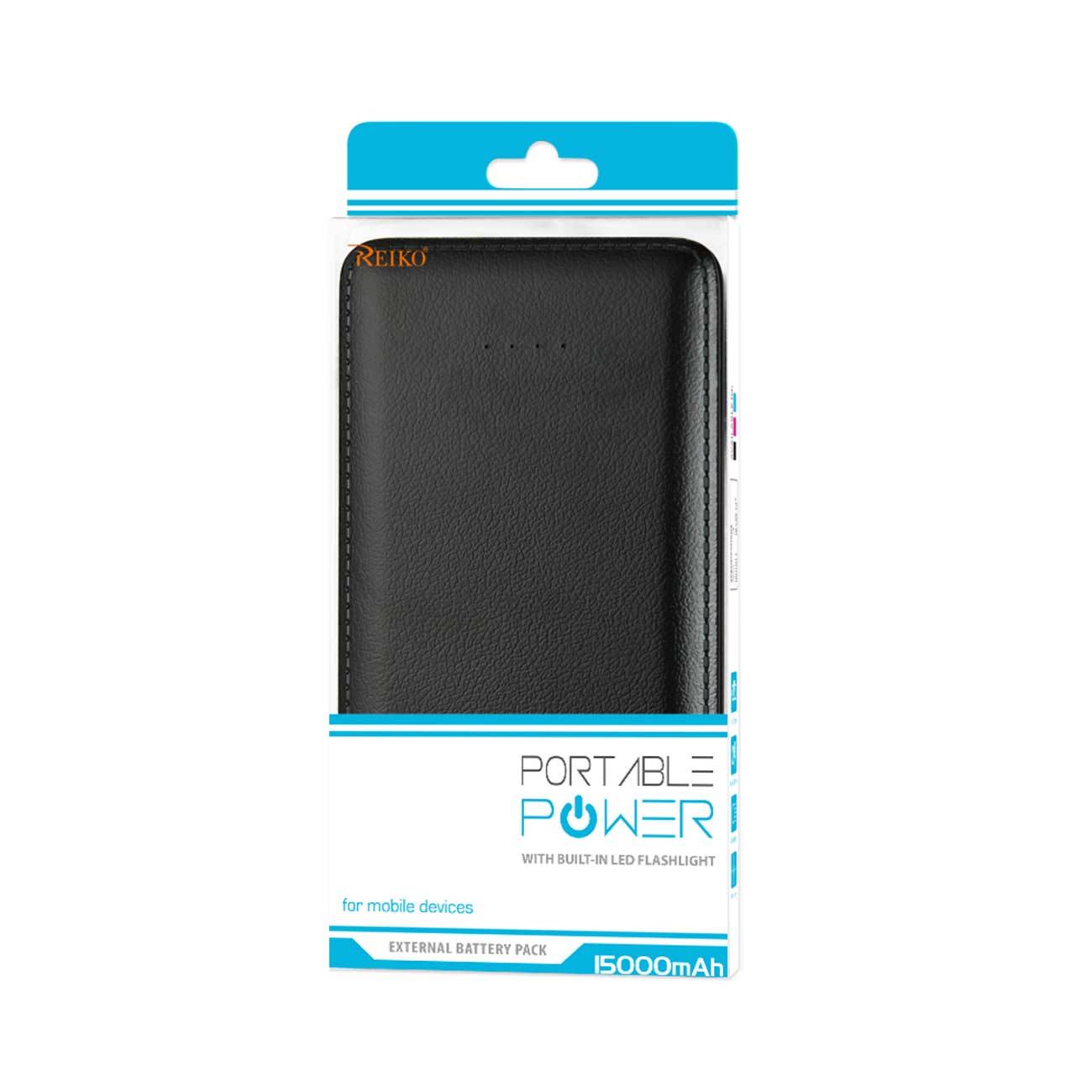 Reiko 15000Mah Universal Power Bank In Black