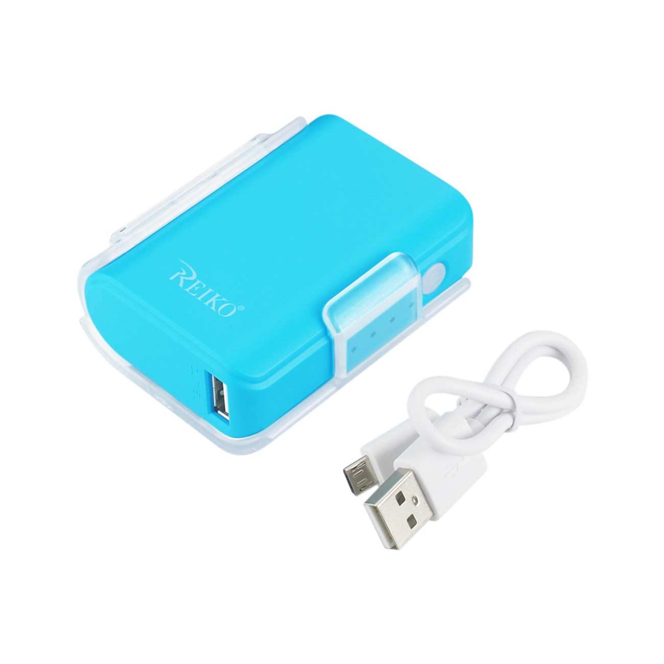 4000Mah Universal Power Bank With Cable In Blue