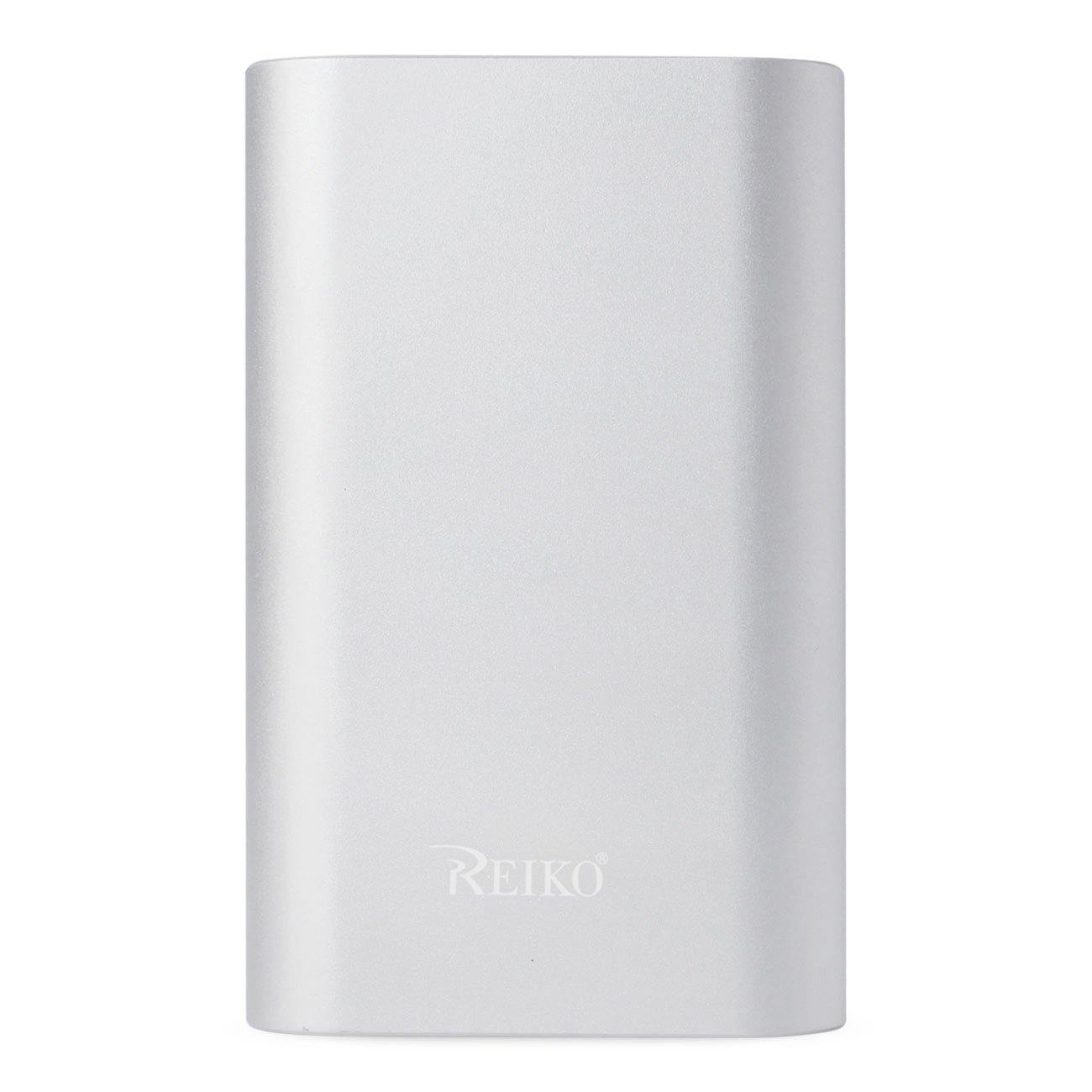 6800Mah Universal Power Bank With Micro Cable And Dural OuTPUt Port In Silver