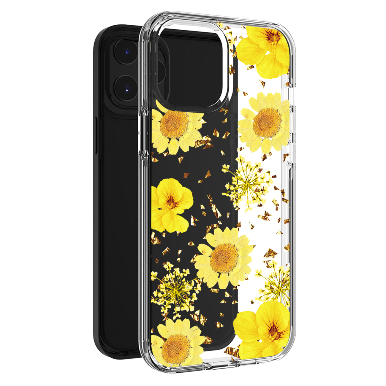 Dried flower Design Phone case For iPhone 14 Pro Max In Yellow