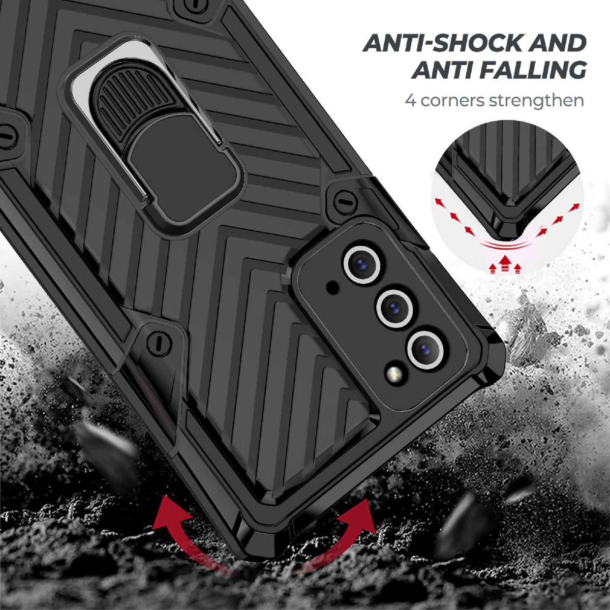 Kickstand Anti-Shock And Anti Falling Case for SAMSUNG GALAXY NOTE 20 In Black