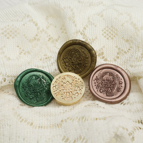magical crystal ball wax seal stamp designed by KiaCreates