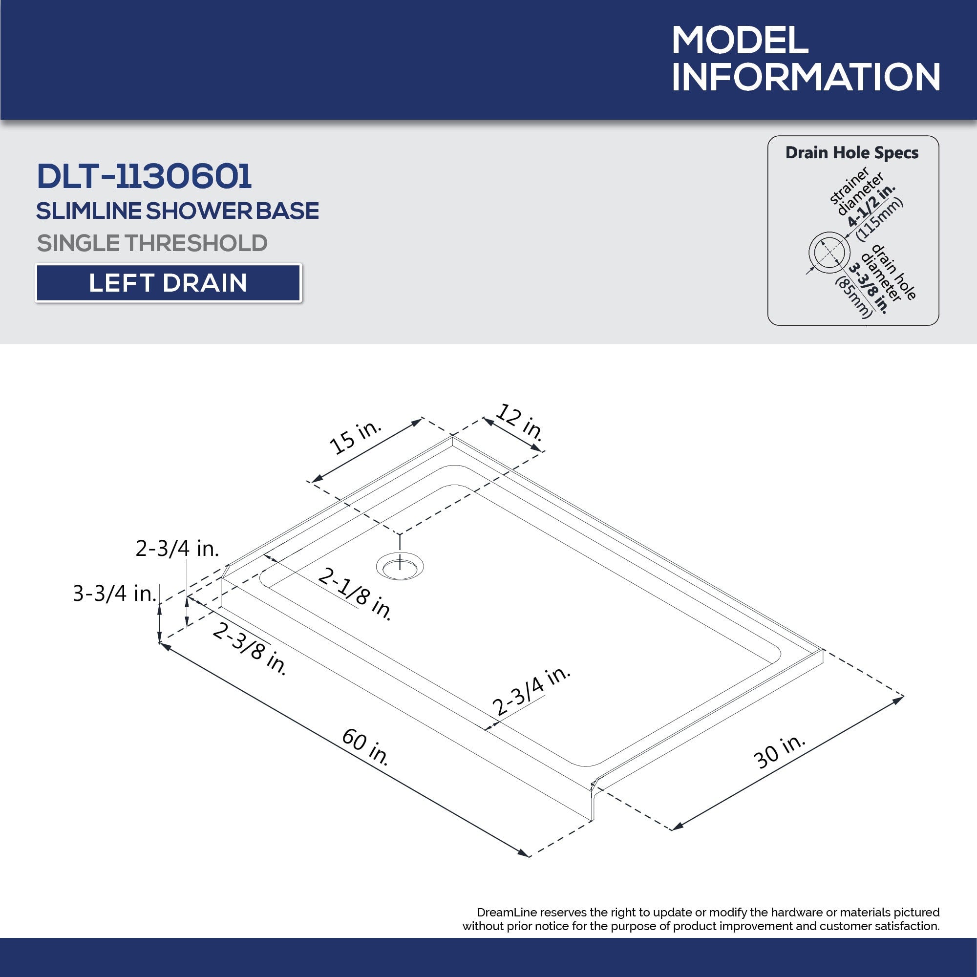 DreamLine D2226030XXL0004 Flex 30