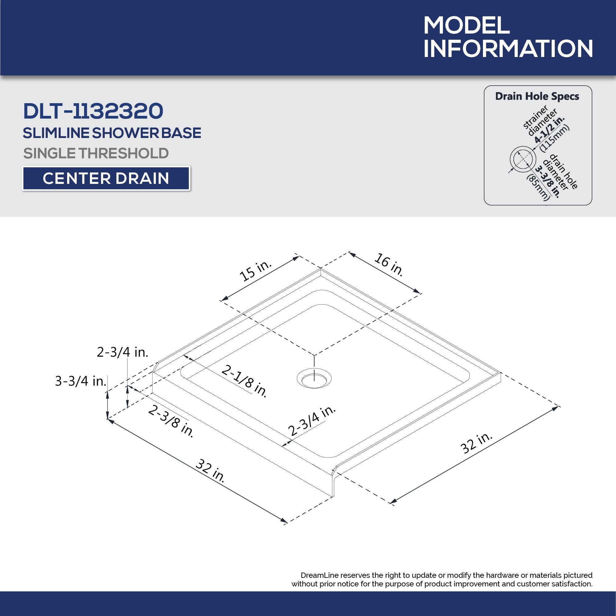 DreamLine D2223232XXC0004 Flex 32