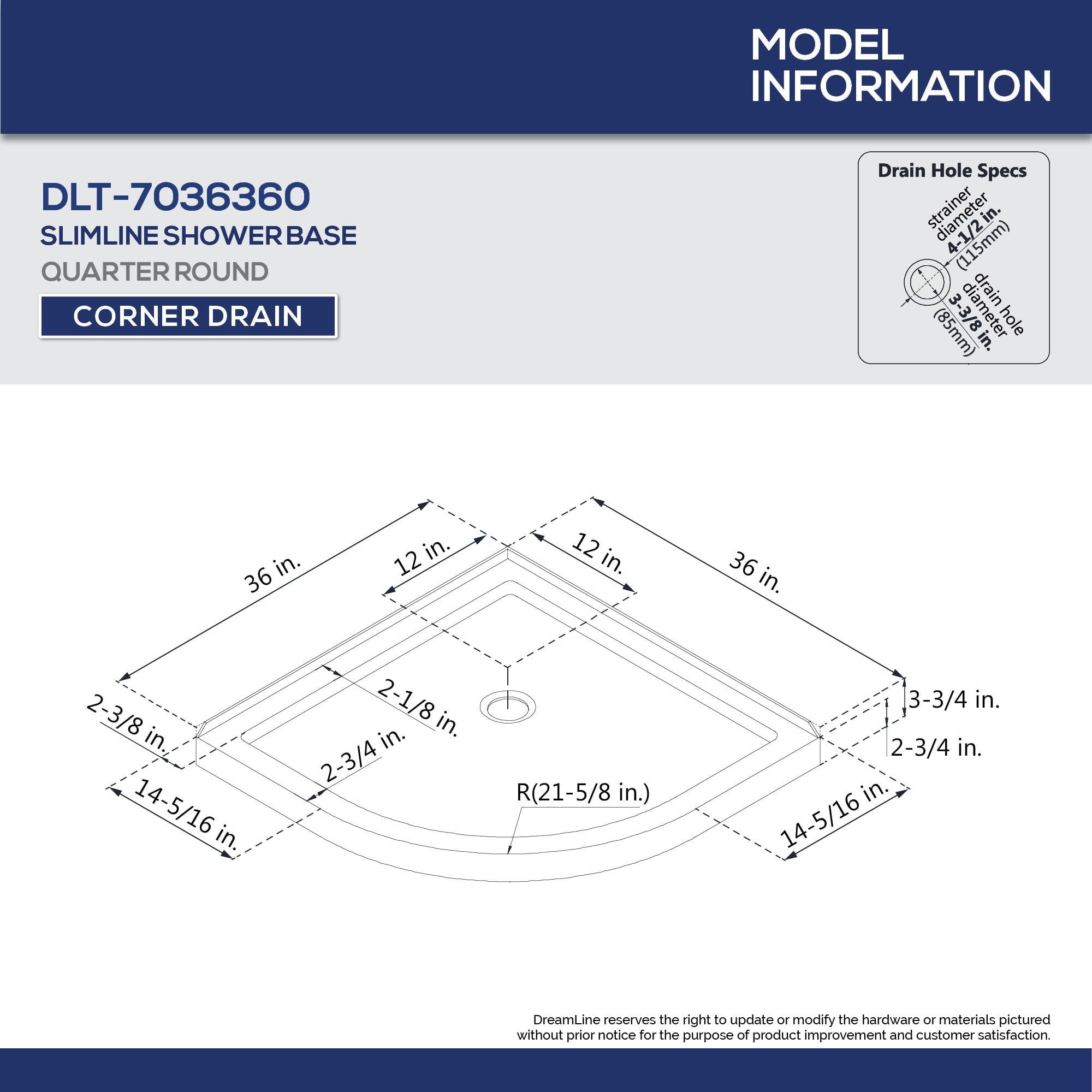 Dreamline DL-6702-09CL Prime 36