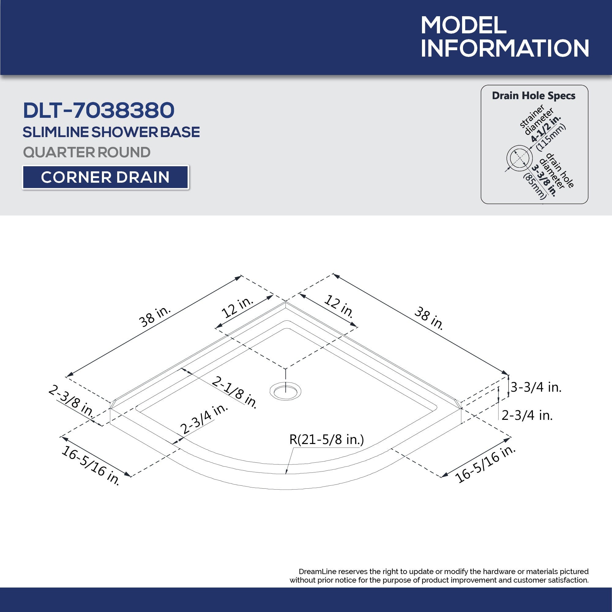 DreamLine E2703838XXQ0009 Prime 38