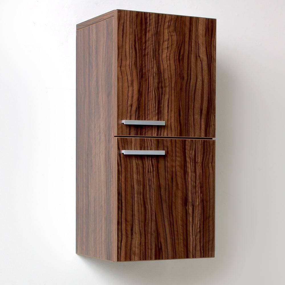 Fresca FST8091GW Walnut Bathroom Linen Side Cabinet with 2 Storage Areas