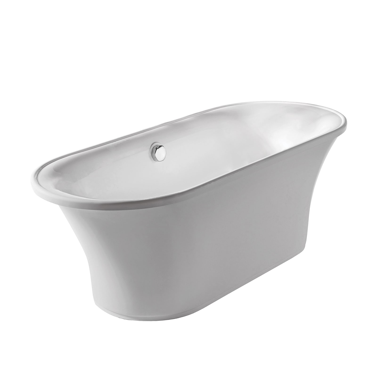 Whitehaus WHBL175BATH Bathhaus Oval Double Ended Freestanding Lucite Acrylic Bathtub