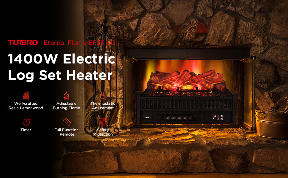 (Open Box) Eternal Flame EF23-LG Electric Fireplace Logs