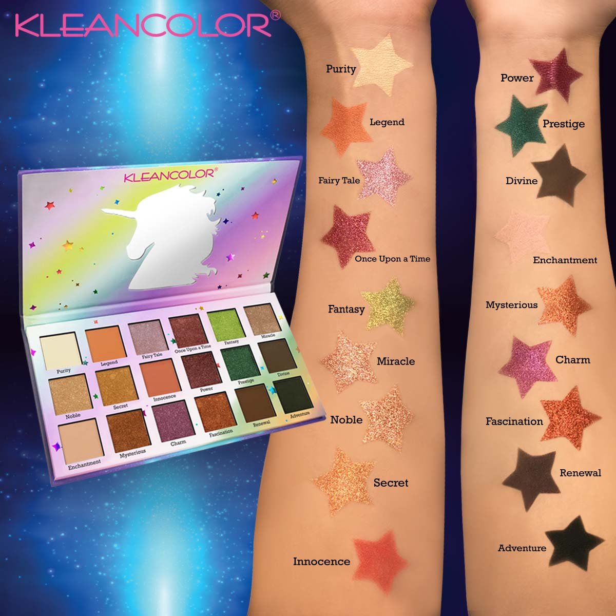 KleanColor Stay Magical Unicorn Eyeshadow Palette