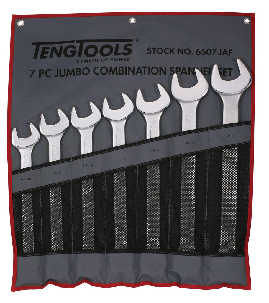Teng Tools 6507JAF - 7 Piece SAE Combination Wrench Set 1-5/16 to 1-7/8 inch - Teng Tools USA