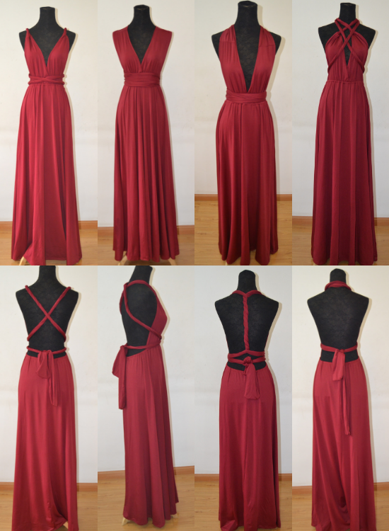 Wine Red Multiway Bridesmaid Dress