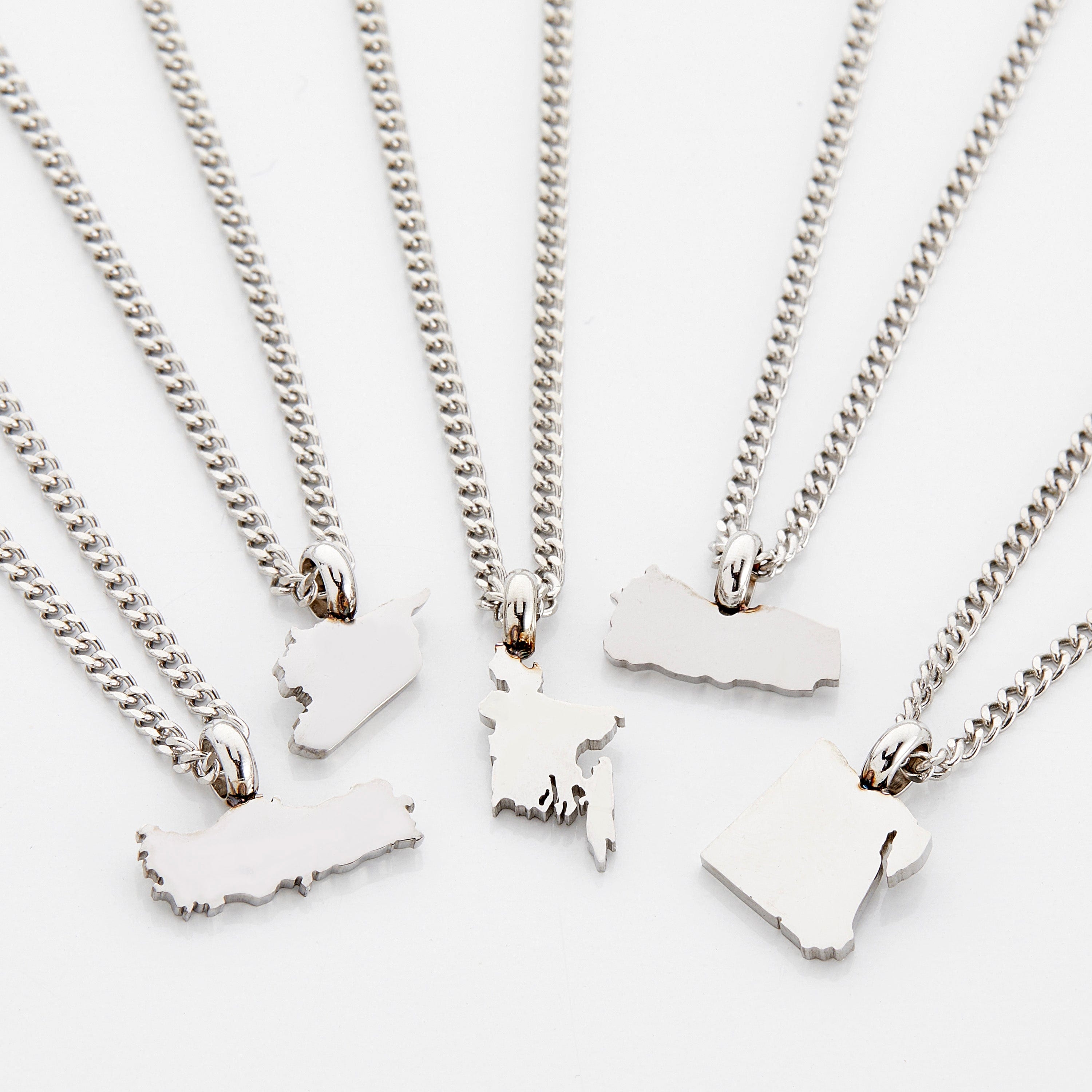 Country Map Necklace | Kids