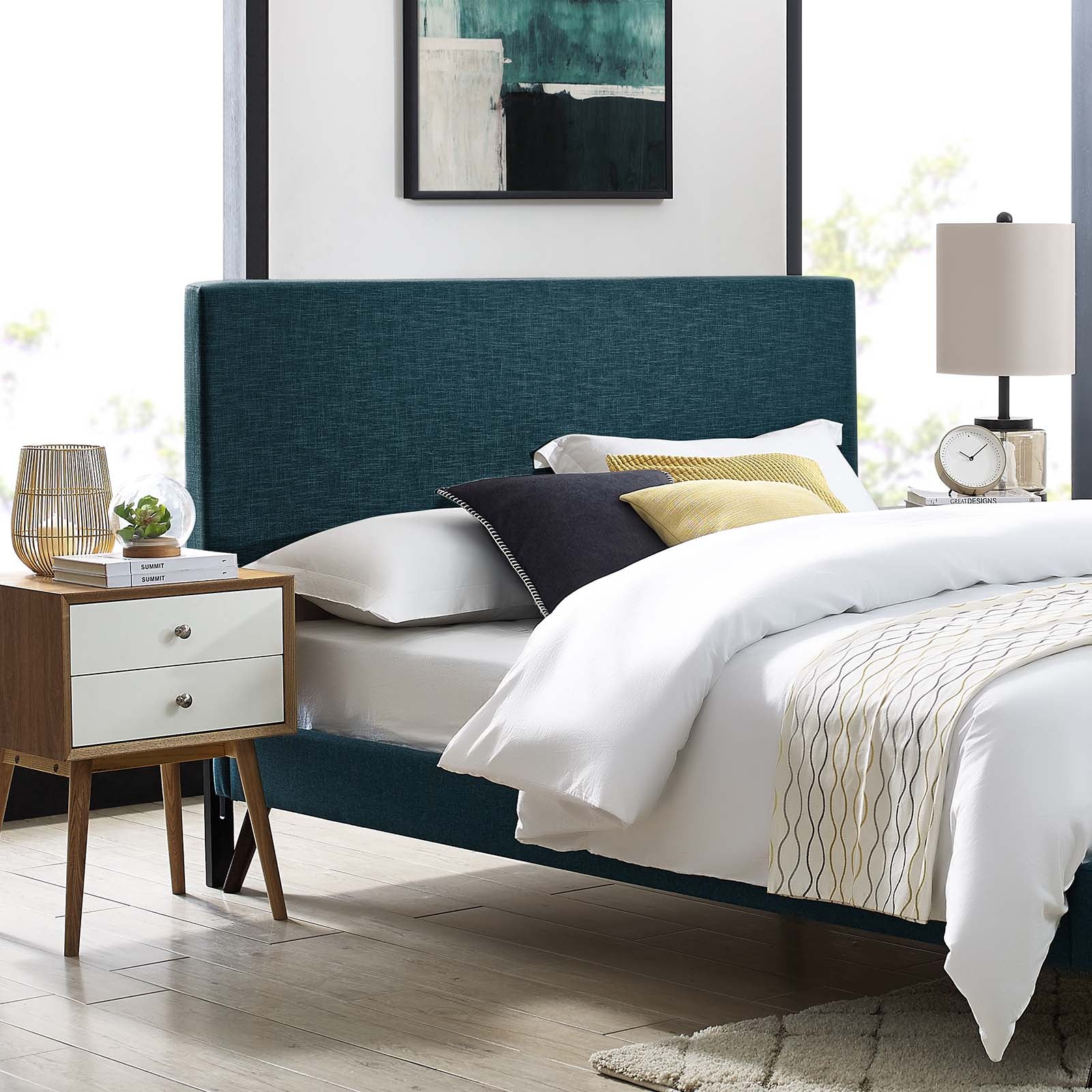 Taylor / Upholstered Linen Fabric Headboard