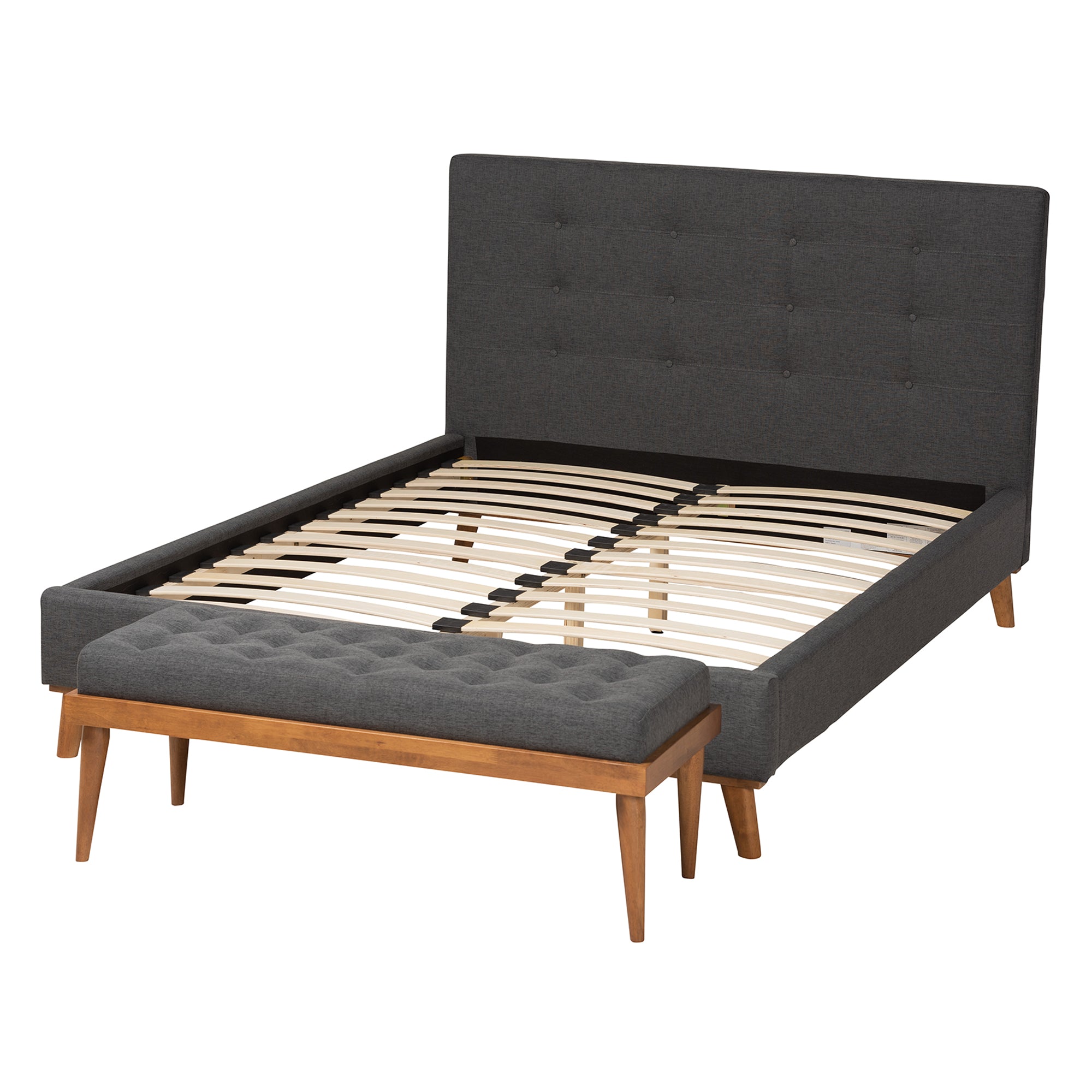 Valencia Mid-Century Bed & Bench