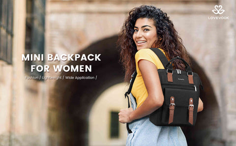 LOVEVOOK Mini Fashion Backpack for Women, Fit 13.3 inch Laptop