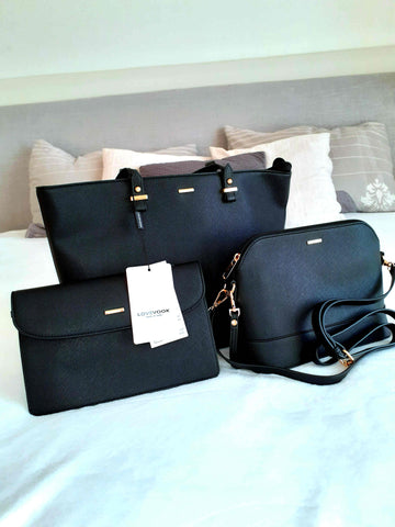 LOVEVOOK Purses and Handbags for Women Fashion Tote Bags Shoulder Bag Top Handle Satchel Bags Purse Set 3pcs