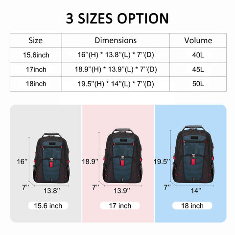 LOVEVOOK 2pcs Laptop Backpack with Lock, Fit 17, with Toiletry bag