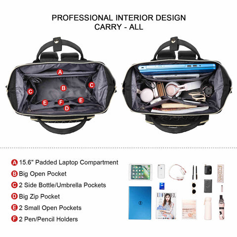 LOVEVOOK Laptop Backpack, Nurse Backpack, Embroidery Design, Fit 15.6 ...