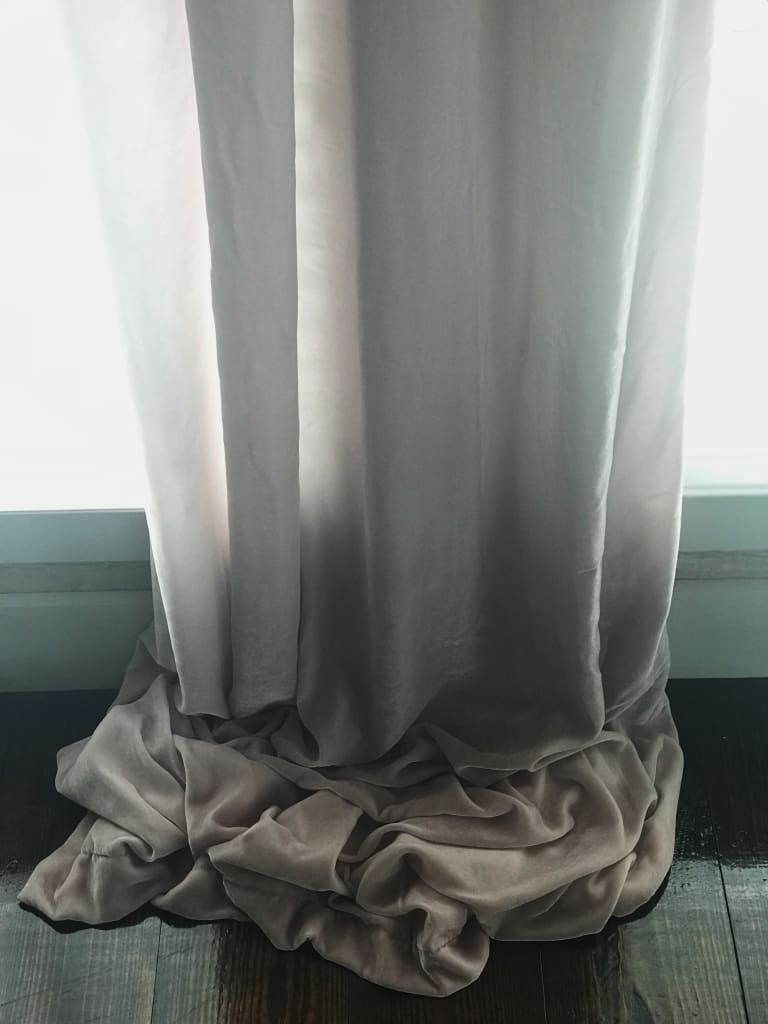 Blush Pink Silk Velvet Curtains