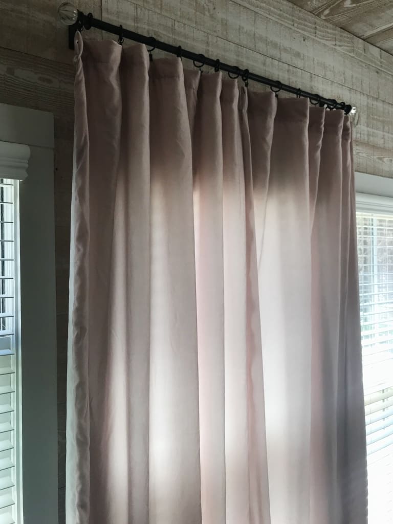 Blush Pink Silk Velvet Curtains