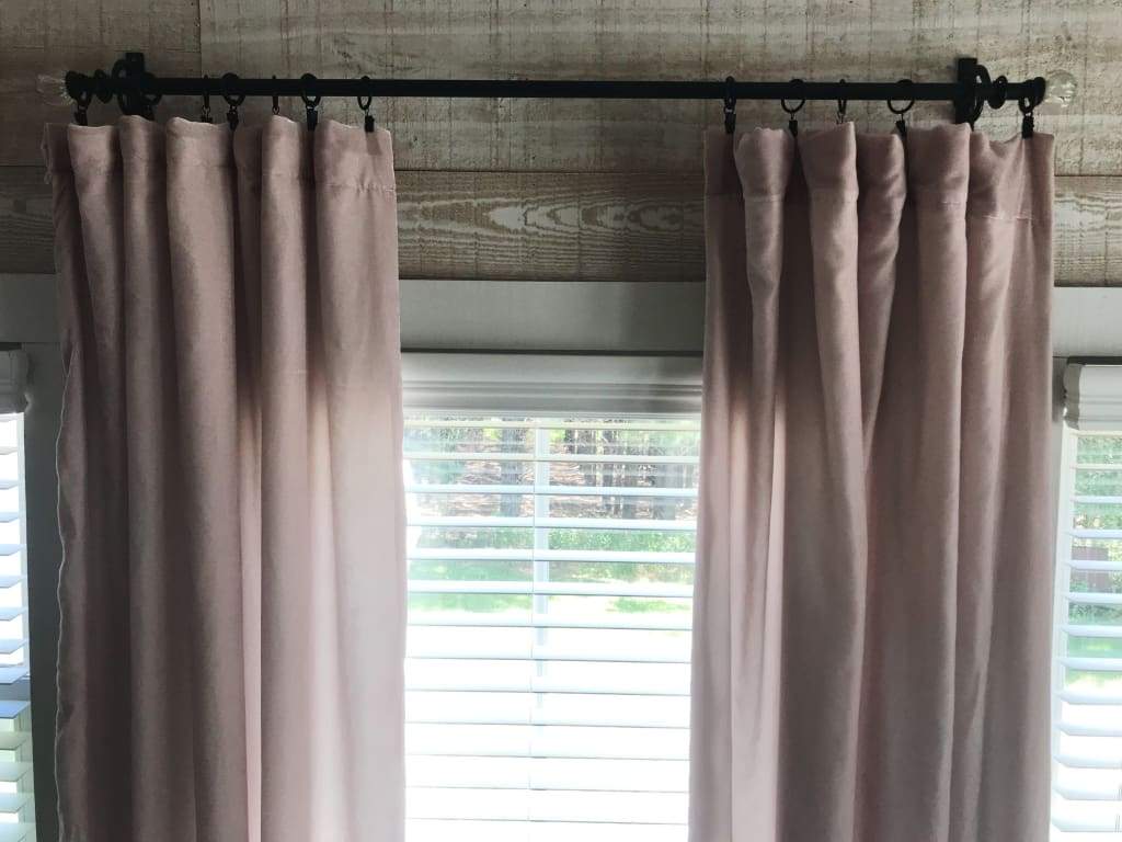 Blush Pink Silk Velvet Curtains