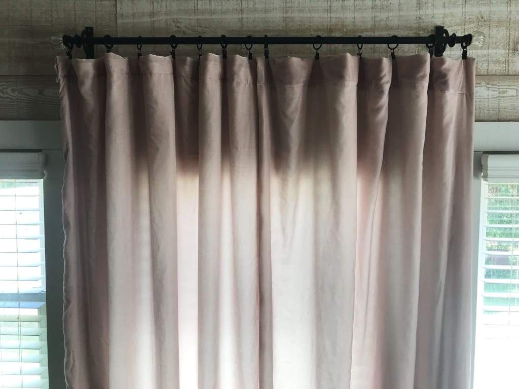 Blush Pink Silk Velvet Curtains