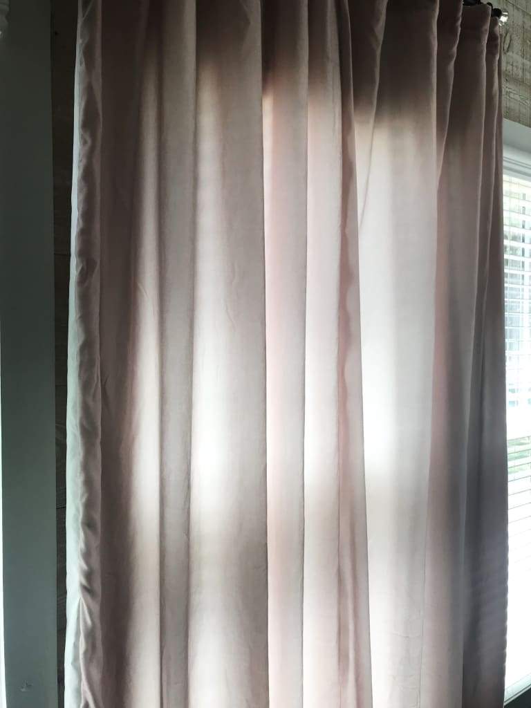 Blush Pink Silk Velvet Curtains