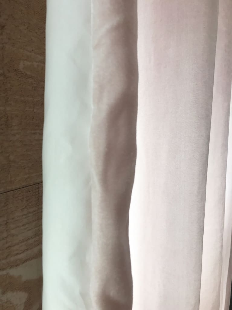 Blush Pink Silk Velvet Curtains