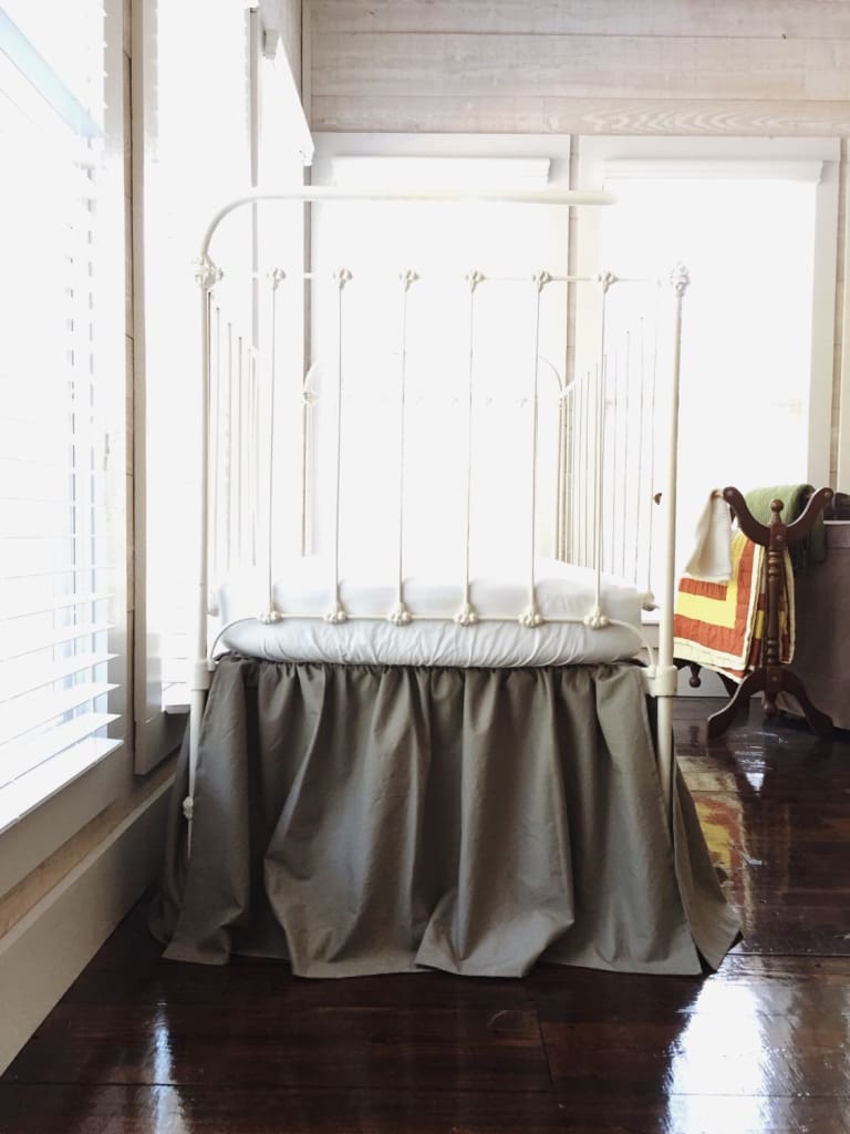 Elephant Farmhouse Crib Skirt