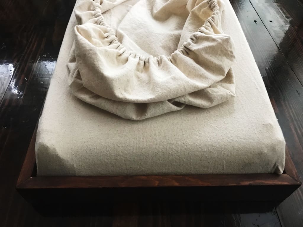 Natural Osnaburg Changing Pad Cover