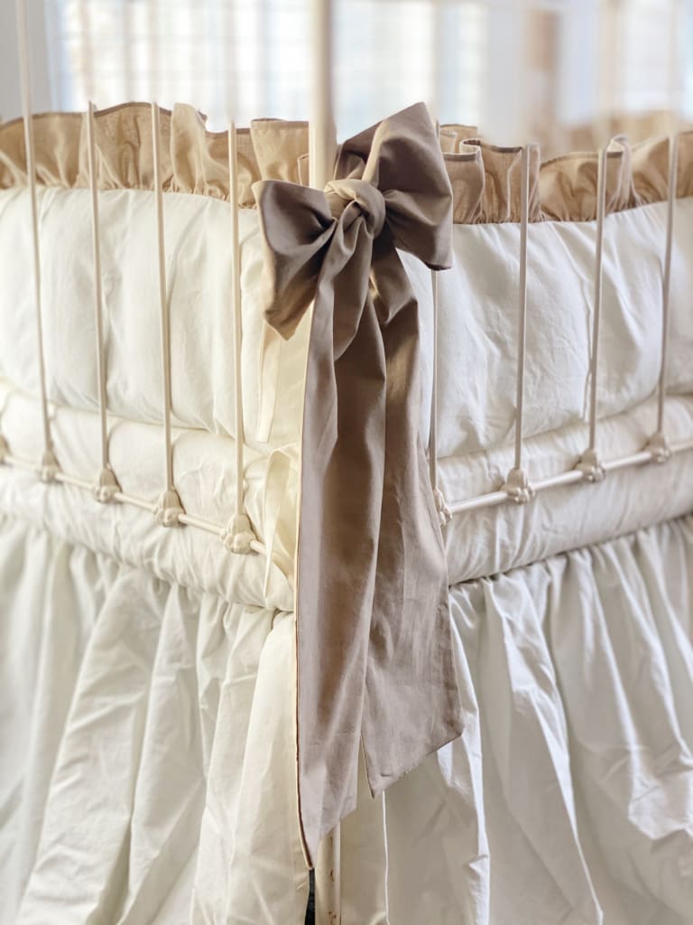 Oatmeal Large Crib Bow